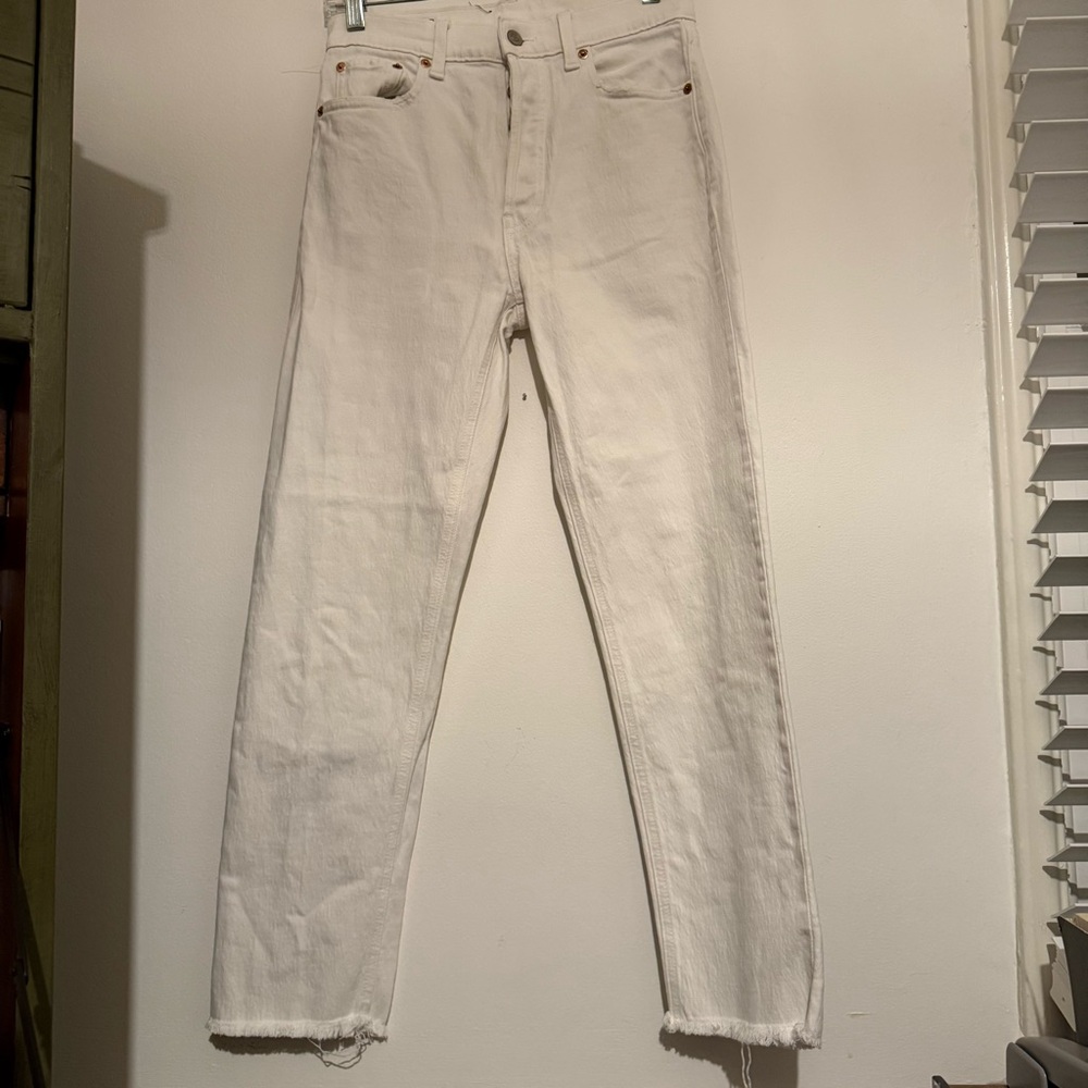 Women’s GAP Cheeky Straight High Rise White Jeans